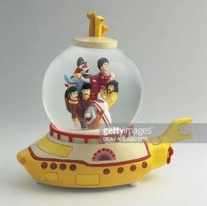 Beatles Yellow Submarine Snow Globe Music Box